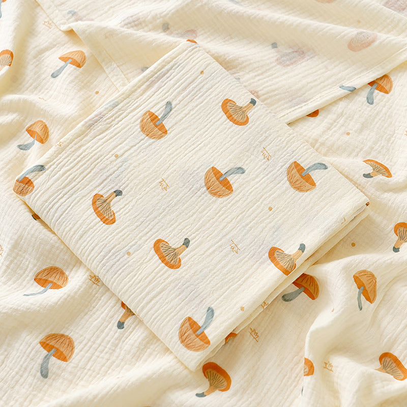 DOUBLE-LAYER MUSLIN GAUZE BABY BLANKET