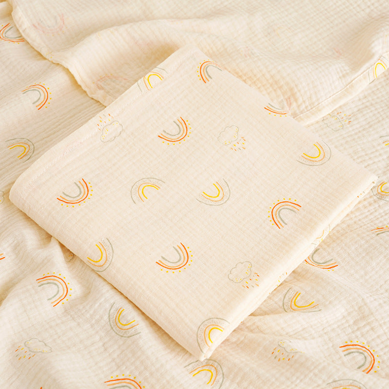 DOUBLE-LAYER MUSLIN GAUZE BABY BLANKET