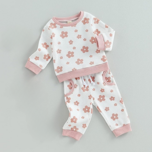 LONG-SLEEVE LOUNGE SET – FLORAL PRINT