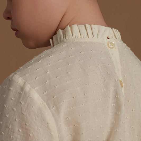 POLKA DOT LACE BLOUSE