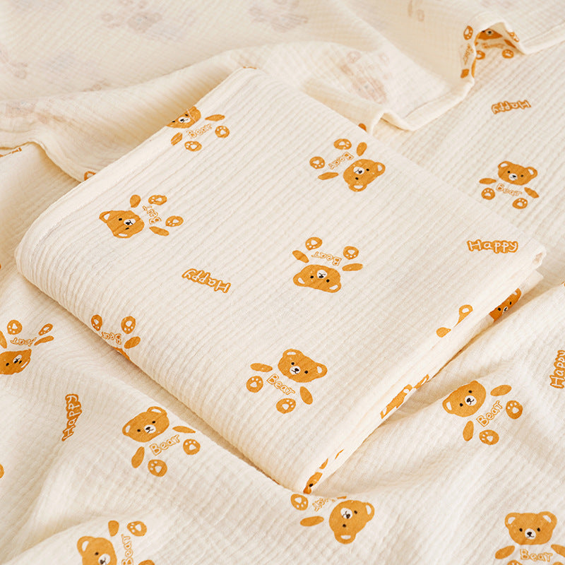 DOUBLE-LAYER MUSLIN GAUZE BABY BLANKET